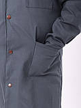 Халат шкільний робочий Garment Factory для уроків трудового навчання, халат на працю, тканина саржа, колір сірий, 38 розмір, фото 7