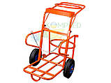 Візок для збирання під баки до 120л з полицею для інструментів Kompred OL691, фото 5