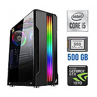 Игровой ПК  / Core i5 (6 (12) ядер 2.9 - 4.3 GHz NEW / 16GB DDR4 NEW / 500GB SSD NEW / GeForce GTX 1070 8GB