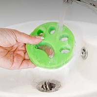 Лапка силіконова для видалення шерсті та іншого бруду з одягу та меблів D70x5 мм - 1 шт. помаранчова, фото 10