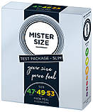 Набір презервативів Mister Size - pure feel - 47–49–53 (3 condoms), 3 розміри, товщина 0,05 мм, фото 2