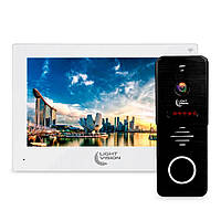 Комплект відеодомофона Light Vision: WiFi-домофон 7" SINGAPORE FHD White та відеопанель RIO FHD Black