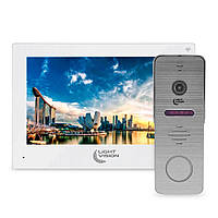 Комплект відеодомофона Light Vision: WiFi-домофон 7" SINGAPORE FHD White та відеопанель RIO FHD Grey