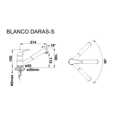 Смеситель Blanco DARAS-S хром (517731) - фото 2 - id-p1933320567