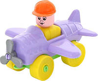 Дитяча іграшка літак конструктор з фігуркою юний мандрівник 2 вида 55378