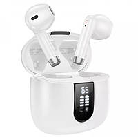 У Нас: Навушники бездротові HOCO Delicate true wireless BT headset EW36 |BT5.3, 30/400mAh, 4h| white -OK