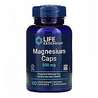 Магний, Magnesium, Life Extension, 500 мг, 100 капсул