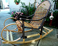 Качалка плетеная с оригинальным дизайном | кресло-качалка для отдыха садовая для дачи