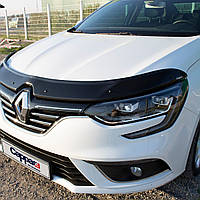 Дефлектор капота (мухобойка) Renault Megane IV 2016-2021 (Cappafe)