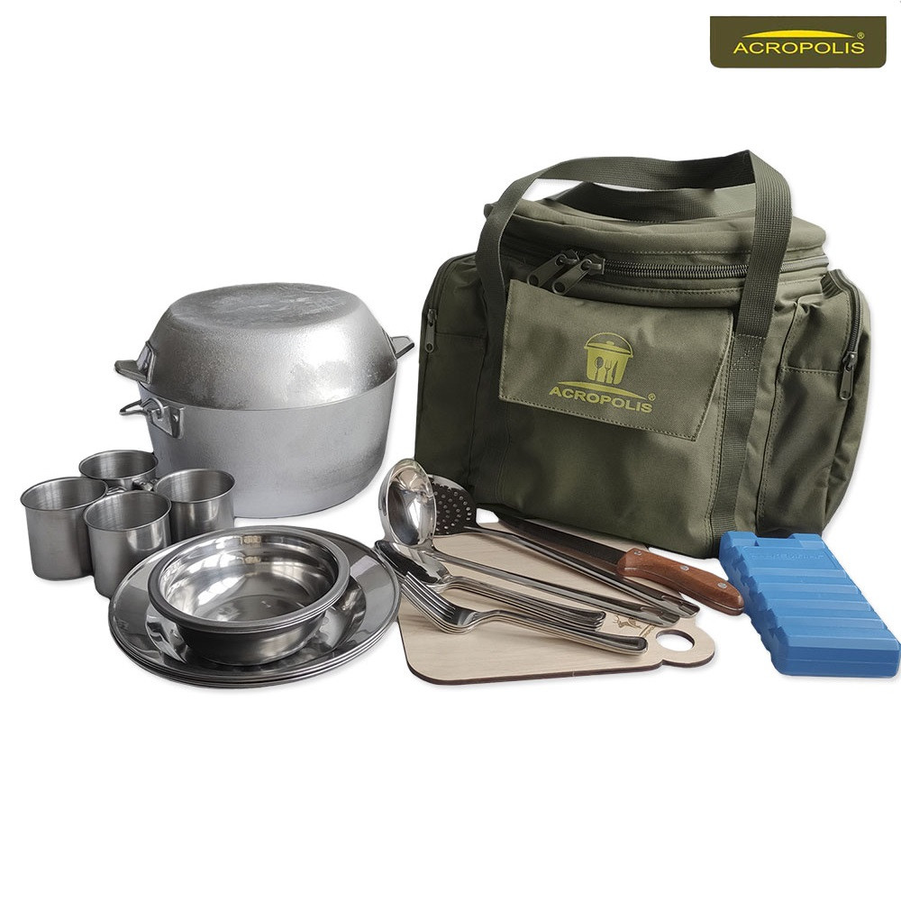 Набір для пікніка (посуд на 4 персони та сумка з термовідділенням) Acropolis СДП-4