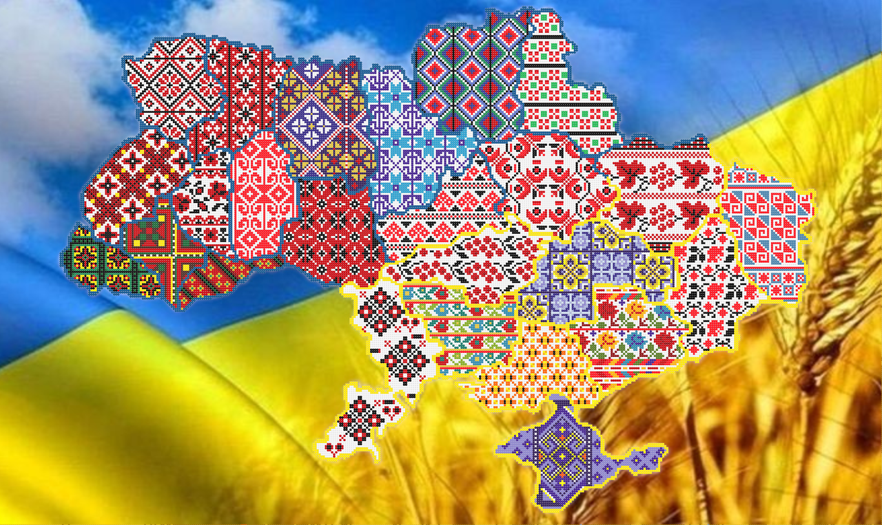 Схема для вишивки бісером ,, Карта України Вишиванка ,,  Сб-1-1007