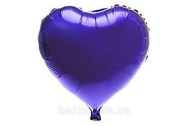 Фольгована кулька "Серце"  пурпурна металік 18"(45см) 1шт.