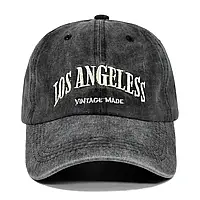 Винтажная ретро Кепка бейсболка джинсовая джинс Хлопковая бейсбольная кепка с надписью Los Angeles винтаж