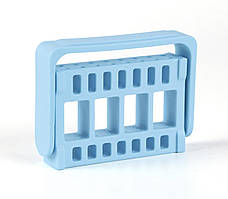 Пластикова підставка-тримач для фрезерних насадок , на 16 комірок Блакитний, фото 3