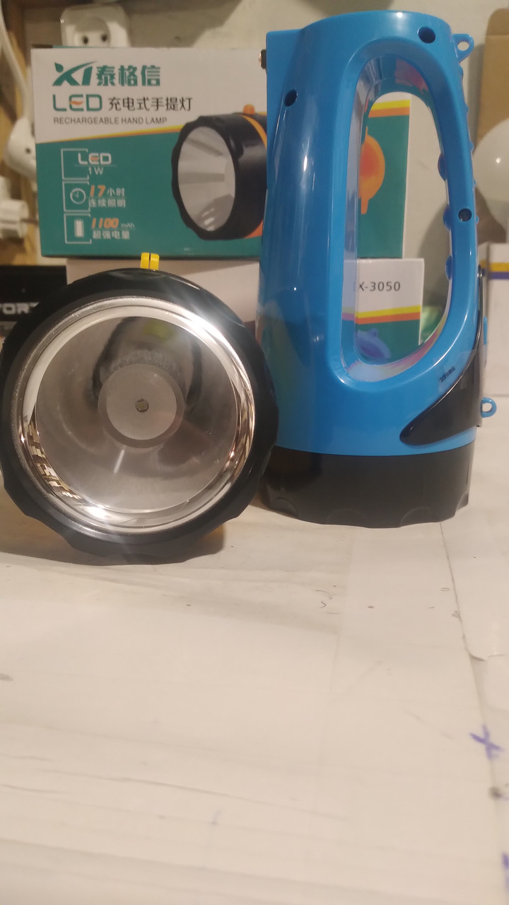 TL 3050 Ліхтар з ручкою акб 1100mAh 1W LED, фото 1