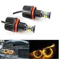 Ангельські очі LED Маркер для BMW H8 120W BMW E60 E63 E70 E71 E81/2 Е84 Е87/88 E90/2 F01 (2*120W) Бурштиновий