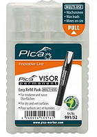 Восковые запасные белые графиты Pica Marker Visor Permanent набор 4 шт для сухих и влажных поверхностей
