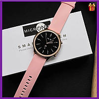 Умный смарт часы Smart Watch Micronik T18, Женские смарт часы розовые, Smart Watch T18 Оригинал