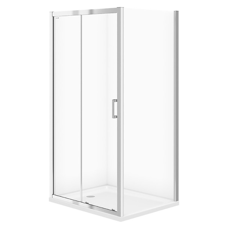 Душова кабіна 100*80*185 см прозоре скло, профіль хром Cersanit Basic