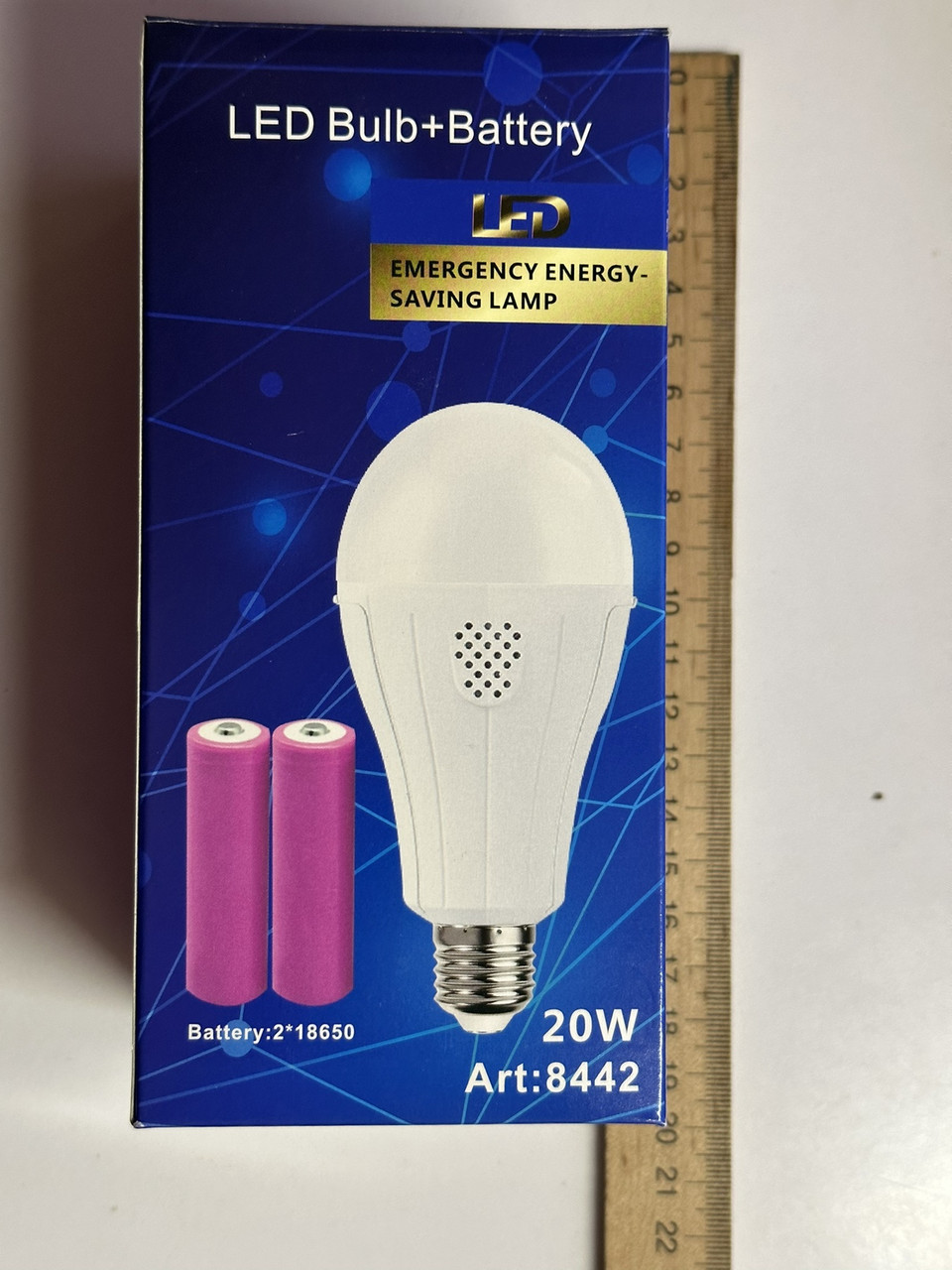 LED Лампочка зі знімним акумулятором 2 x 18650