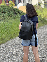 Шкіряний міський жіночий рюкзак на блискавці Cooper, на 14л, фото 3