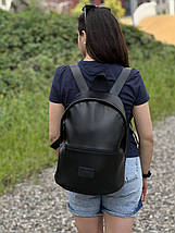 Шкіряний міський жіночий рюкзак на блискавці Cooper, на 14л, фото 2