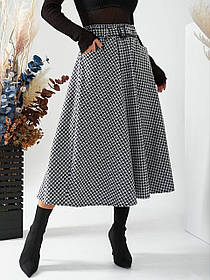 Спідниця міді з поясом