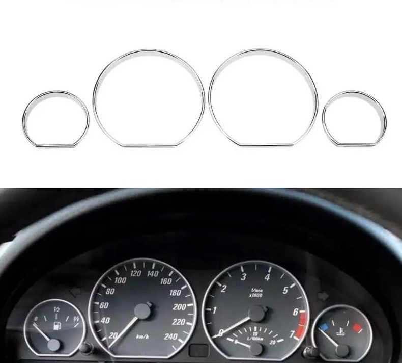 Кільця в панель приладів для BMW E46 хром