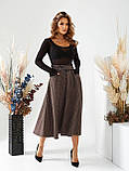 Спідниця міді з поясом, фото 5