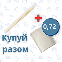 Палочки для суши бамбуковые круглые 225х5 мм и одноразовая влажная салфетка