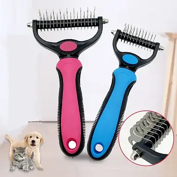 Ковтуноріз — Гребінець для вичісування шерсті блакитний 9 см