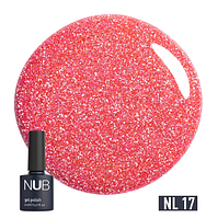 Гель-лак NUB Night Light NL17 ( коралловый, светоотражающий), 8 мл