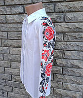Школьная блуза-вышиванка "NENKA", длинный рукав