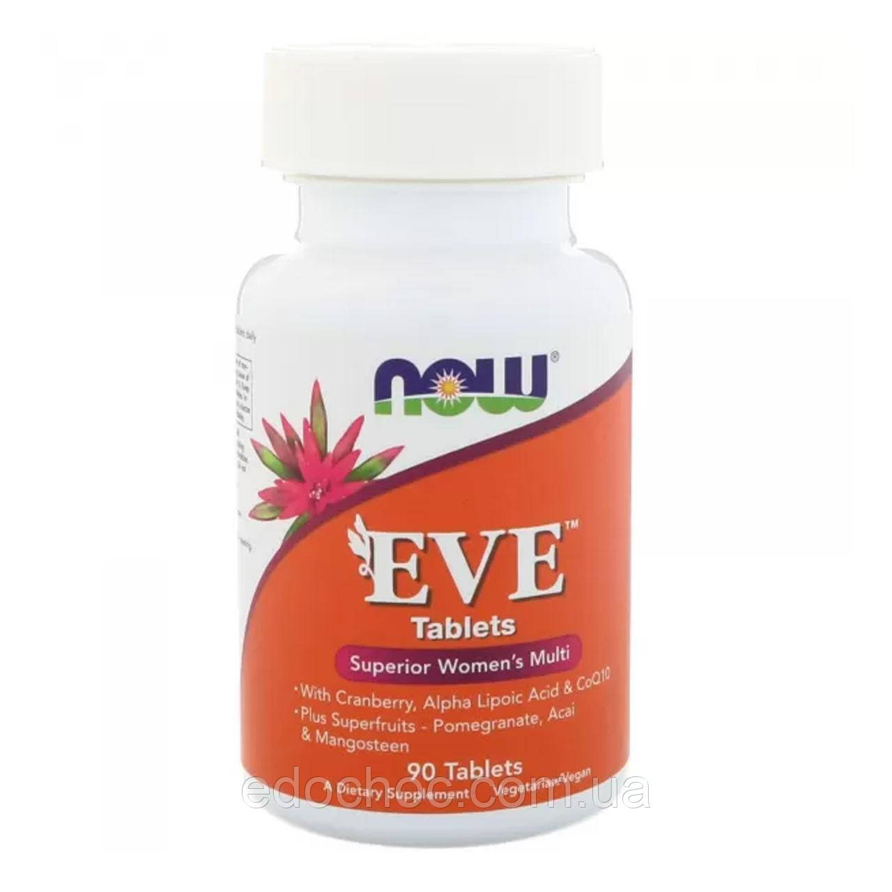 Вітаміни для жінок Єва (Eve Tablets) 90 таблеток NOW-03796