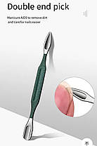 Набір манікюрних ножиць для нігтів 6 штук Зелений, фото 5