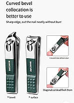 Набір манікюрних ножиць для нігтів 6 штук Зелений, фото 3