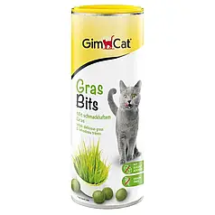 ТЕРМІН 08.2025!!!  Ласощі для котів GimCat Gras Bits 425 г (трава)