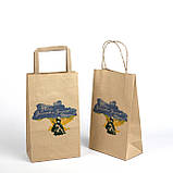 Подарунки на День захисника упаковка 150*90*240 Крафт Пакет під подарунок з Українською символікою, фото 4