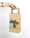 Подарунки на День захисника упаковка 150*90*240 Крафт Пакет під подарунок з Українською символікою, фото 2