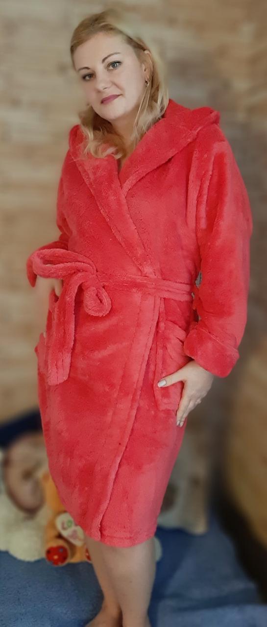 Теплый красивый женский махровый халат на запах 44-50 р , доставка по Украине Укрпочта,НП - фото 4 - id-p1251721134