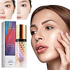 Матуюча основа під макіяж 40 мл, Jomtam / Триколірна база під макіяж / Тональний засіб, фото 5