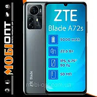 Смартфон ZTE Blade A72S 4/128GB Grey UA UCRF