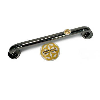 Поручень прямий для ванної/душової 40 см, нержавіюча сталь, D25 мм, Sanpreis