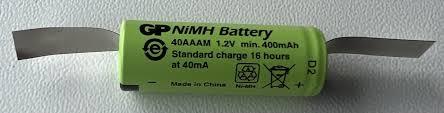 Акумулятор Gp 2/3AAA 40AAAM 400mAh 1.2V з виведеннями