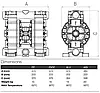 Мембранний повітряний насос до 250 л/хв PHOENIX P252 PVDF, фото 4