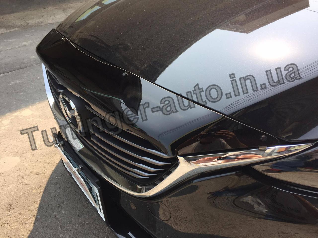 Дефлектор капоту (мухобійка) Mazda 6 2012-2017 (EGR), фото 1