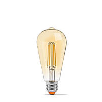 LED лампа Videx Filament ST64FAD 6W E27 2200K димерная бронза