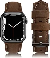 EDIMENS Сумісний з ремінцем Apple Watch вінтажний змінний ремінець із натуральної шкіри (душки застібки 35 мм)
