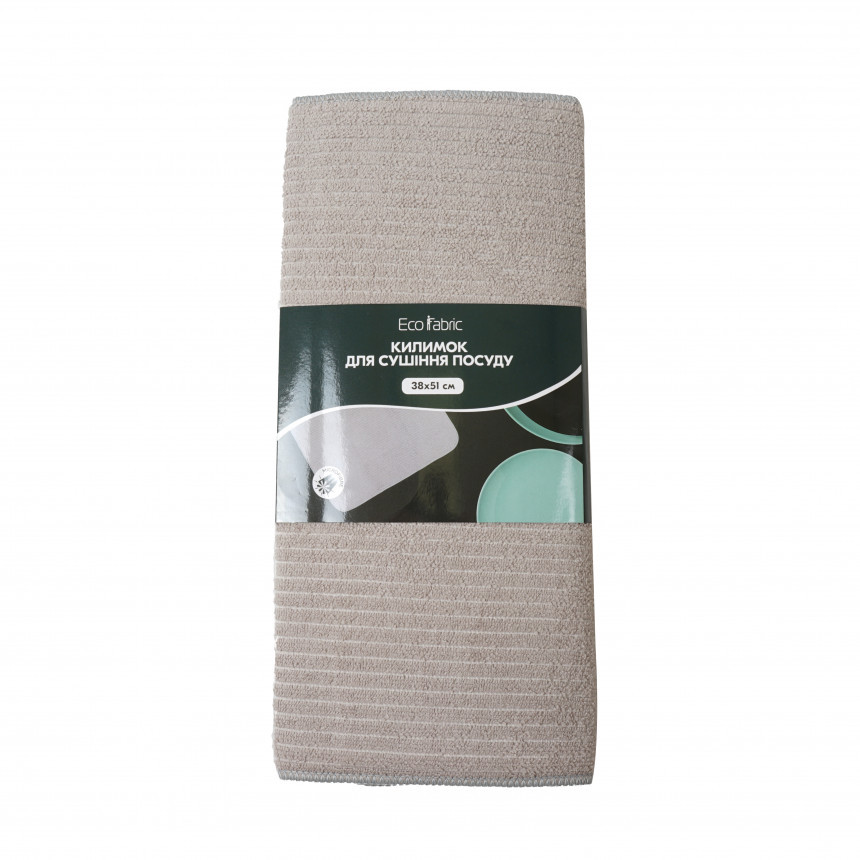 Килимок для сушіння посуду Eco Fabric 30*40 см сірий (EF-3851-GR)