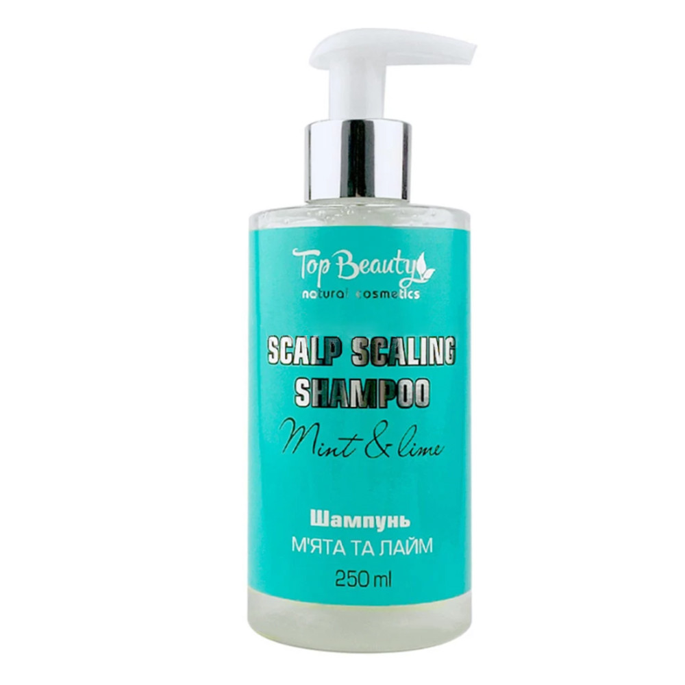 Шампунь для глибокого очищення шкіри голови М'ята та Лайм Top Beauty Scalp Scaling Shampoo Mint&Lime 250 мл